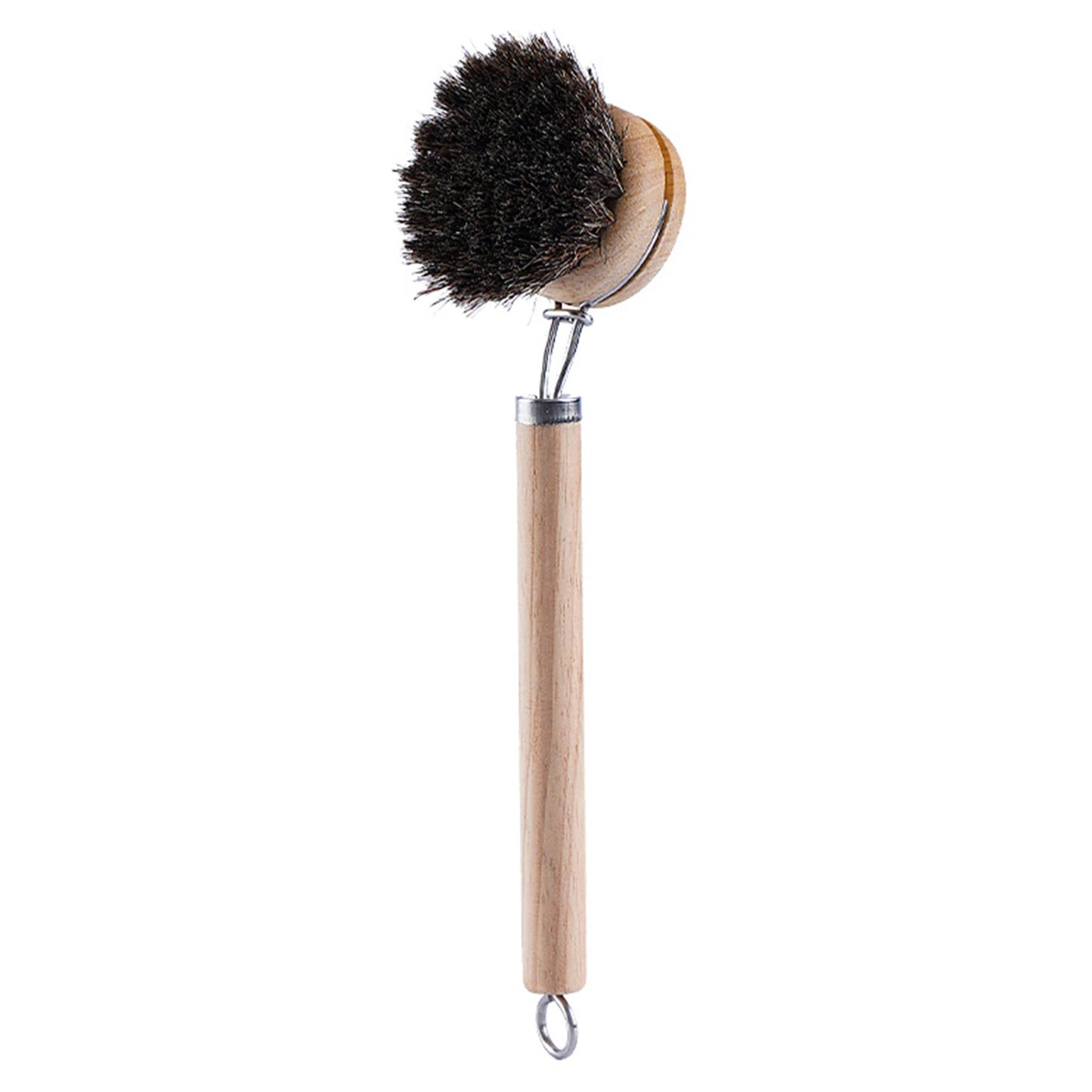 EcoNest Kitchen replaceable dish brush with a wooden handle, perfect for effective kitchen cleaning and stain removal.