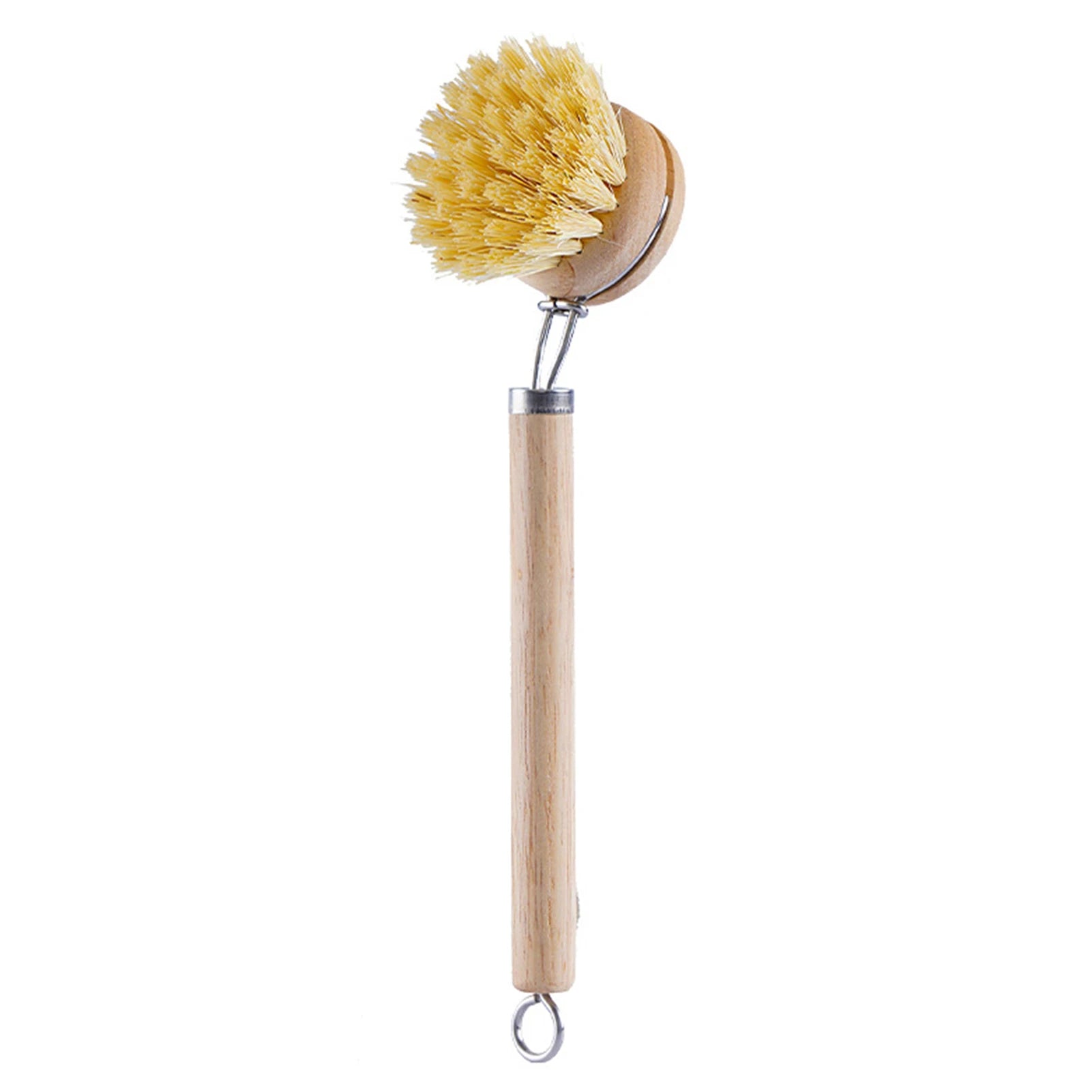 EcoNest Kitchen replaceable dish brush with a wooden handle, perfect for effective kitchen cleaning and stain removal.
