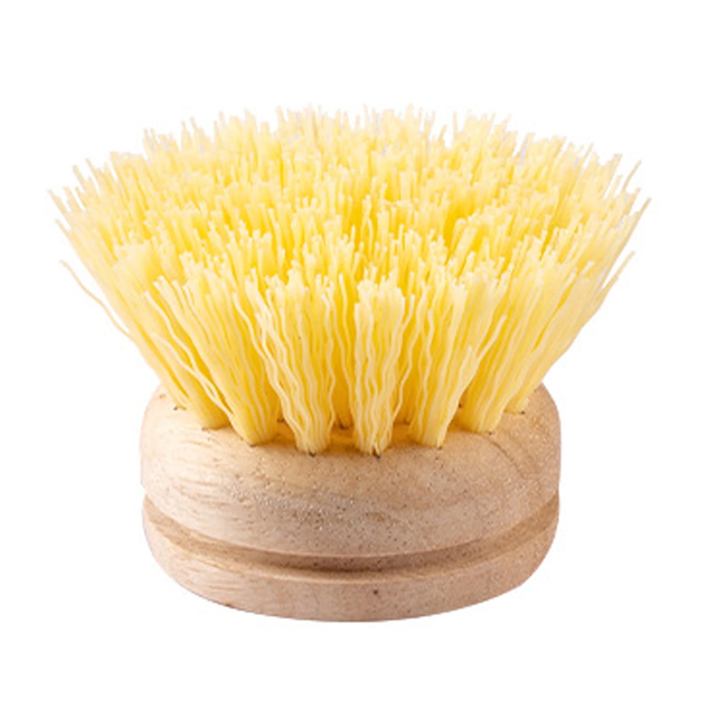 EcoNest Kitchen replaceable dish brush with a wooden handle, perfect for effective kitchen cleaning and stain removal.