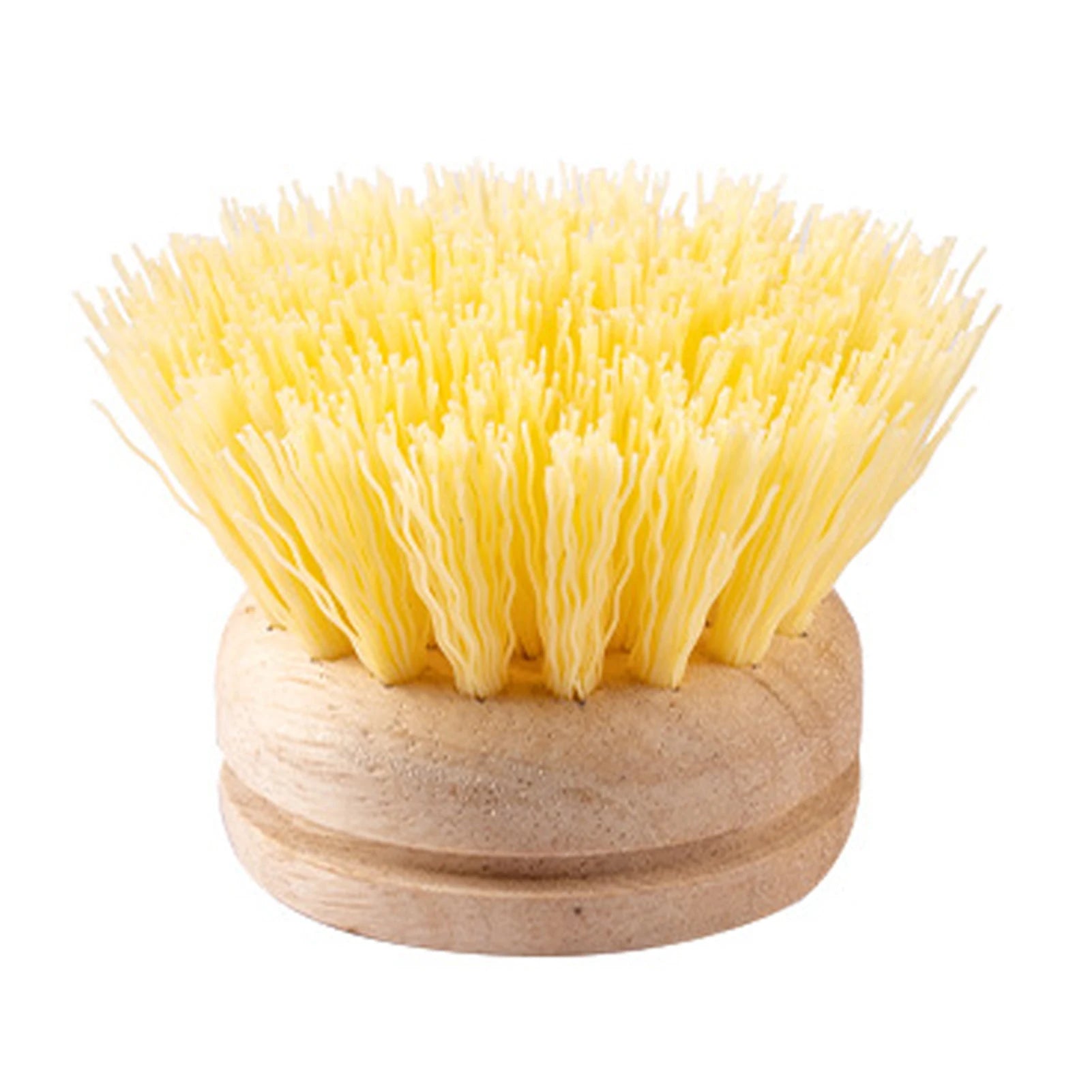 EcoNest Kitchen replaceable dish brush with a wooden handle, perfect for effective kitchen cleaning and stain removal.