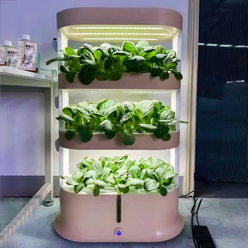 MDNG Multi-Layer Hydroponics Growing System - Smart indoor planter for vegetables, made from durable glass fiber and plastic raw materials.
