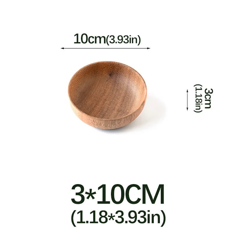 EcoNest Natural Wood Hand-Made Dinner Plates - Unbreakable Tableware