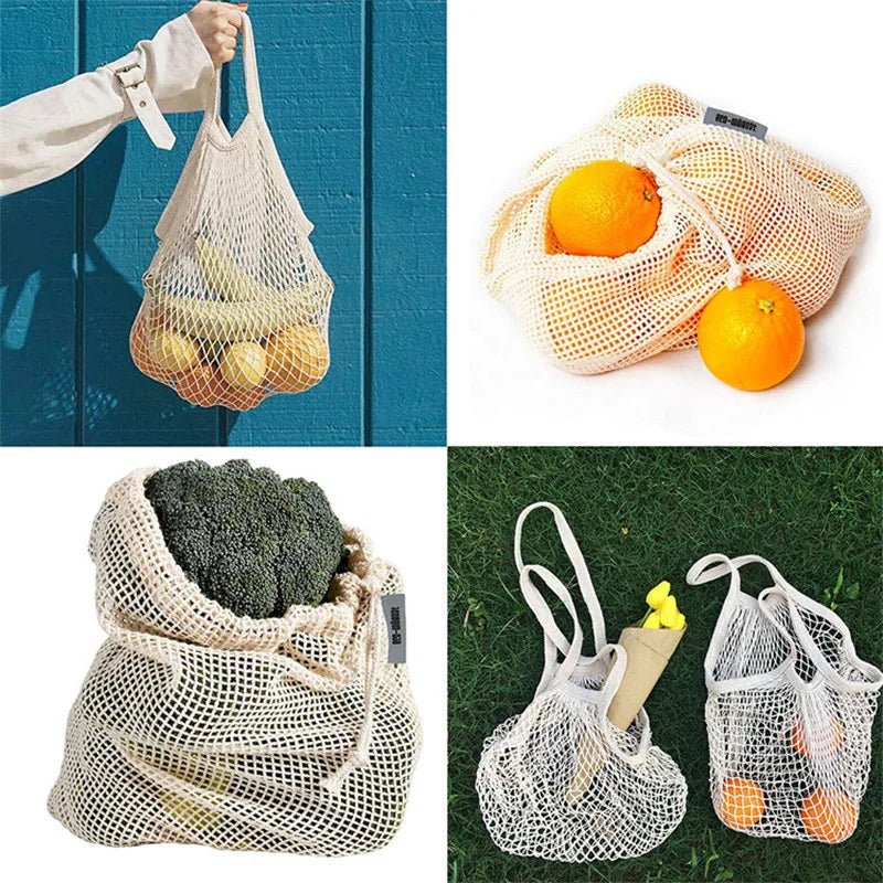 EcoNest Reusable Cotton Mesh Produce Bags for Fruits and Vegetables