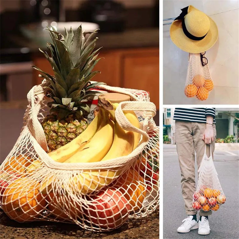 EcoNest Reusable Cotton Mesh Produce Bags for Fruits and Vegetables