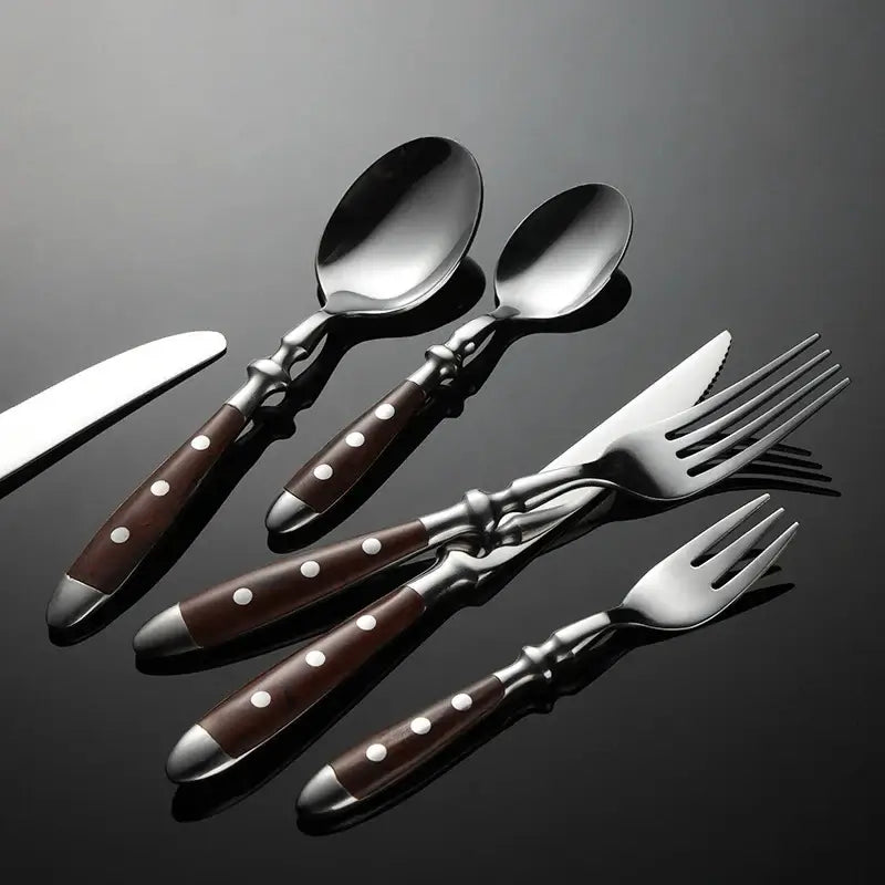 Western Brown 430 Stainless Steel Cutlery Set – Knife, Fork, Spoon