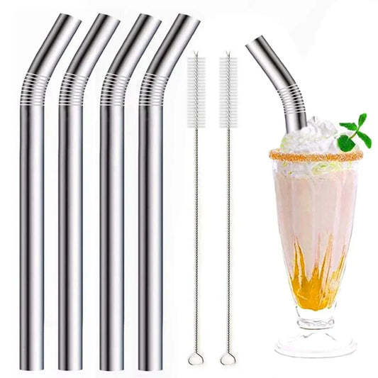 EcoNest Kitchen Stainless Steel Smoothie Straws for Eco-Friendly Sipping