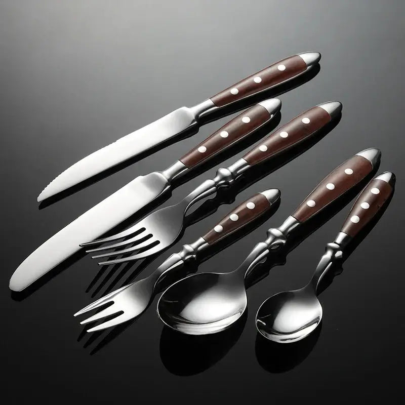 Western Brown 430 Stainless Steel Cutlery Set – Knife, Fork, Spoon