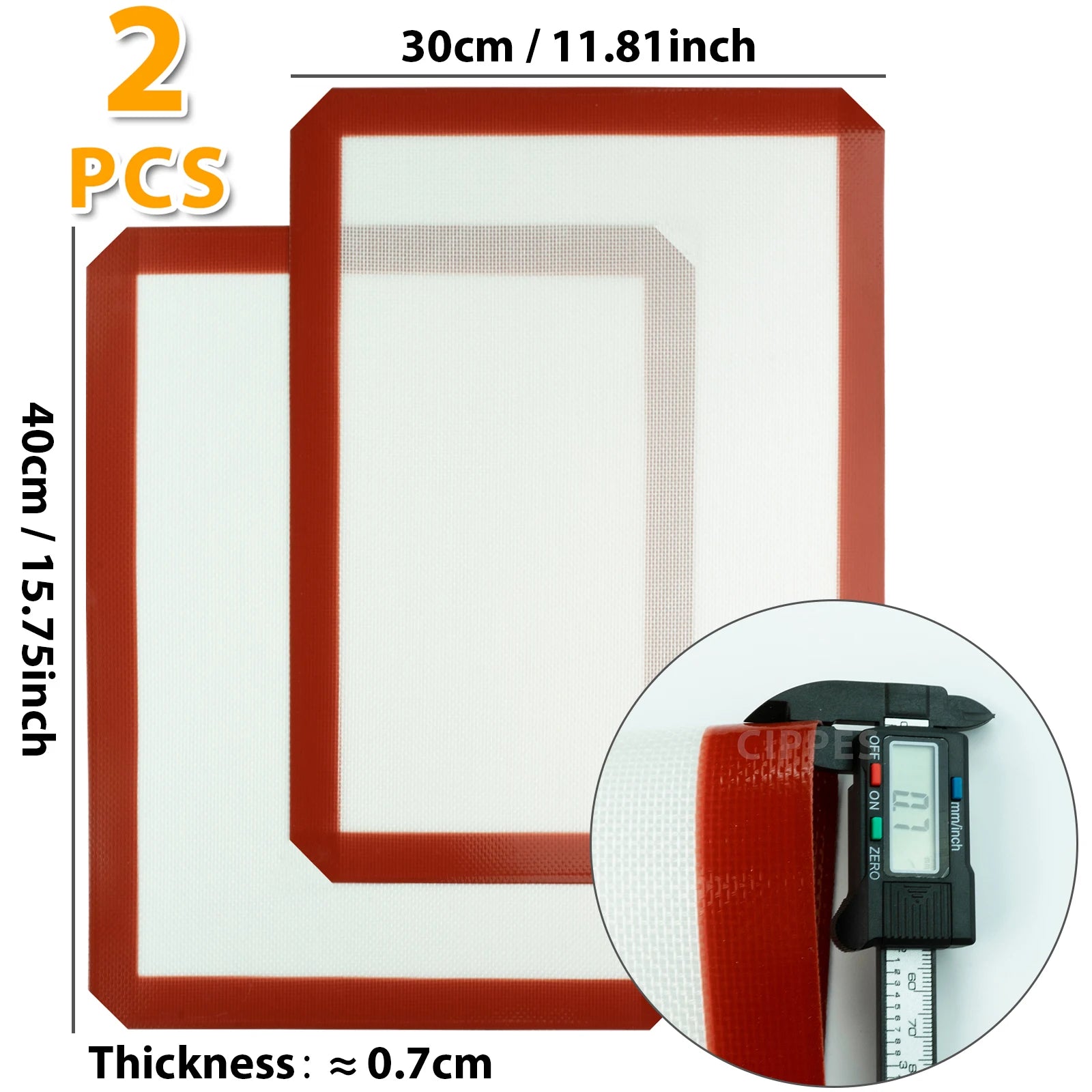 Cippes Silicone Baking Mats for Non-Stick Baking