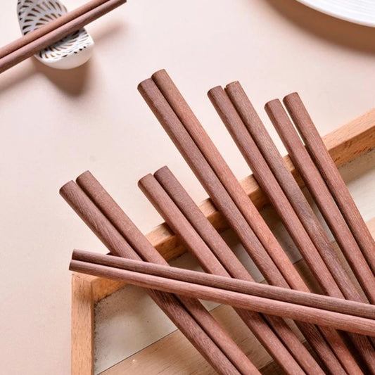CZSAE Red Sandalwood Non-Slip Chopsticks Set