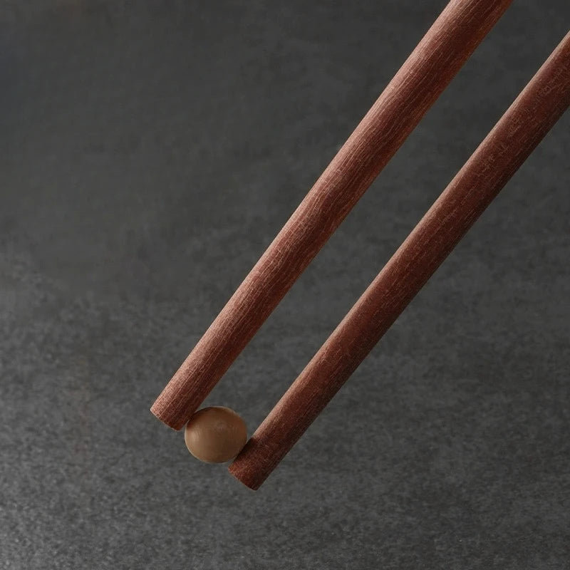 CZSAE Red Sandalwood Non-Slip Chopsticks Set