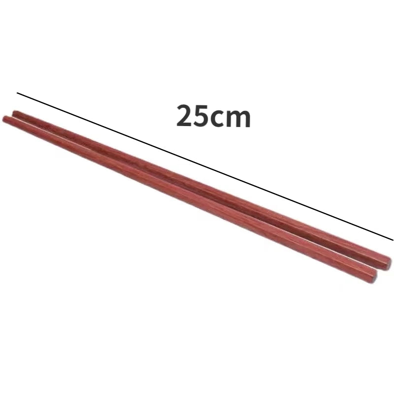 CZSAE Red Sandalwood Non-Slip Chopsticks Set