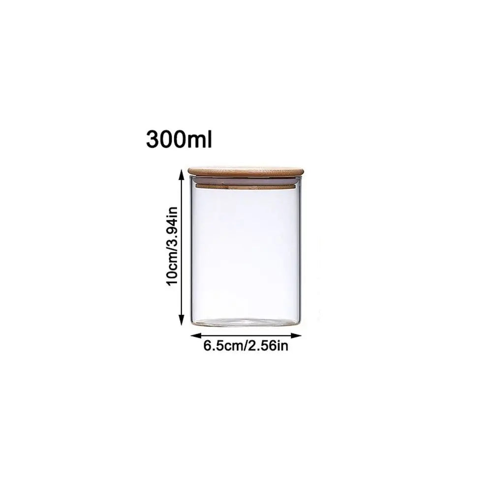 EcoNest Kitchen glass storage jar with bamboo lid – airtight and eco-friendly container for pantry organization