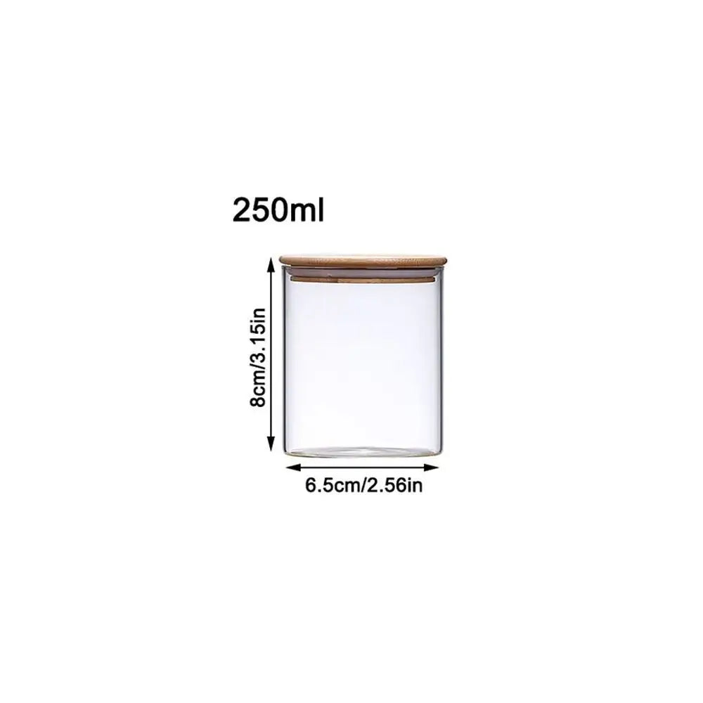EcoNest Kitchen glass storage jar with bamboo lid – airtight and eco-friendly container for pantry organization