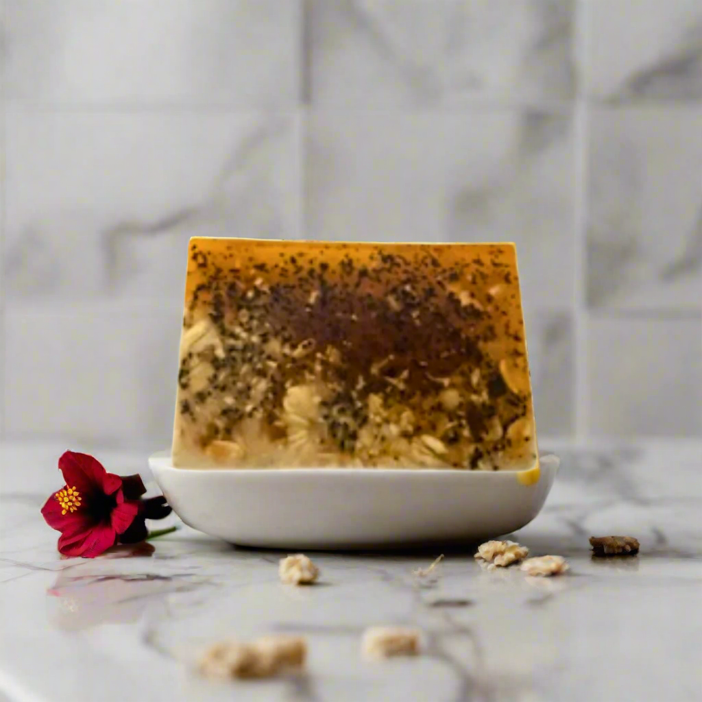 Honey, Hibiscus & Oatmeal Handmade Soap