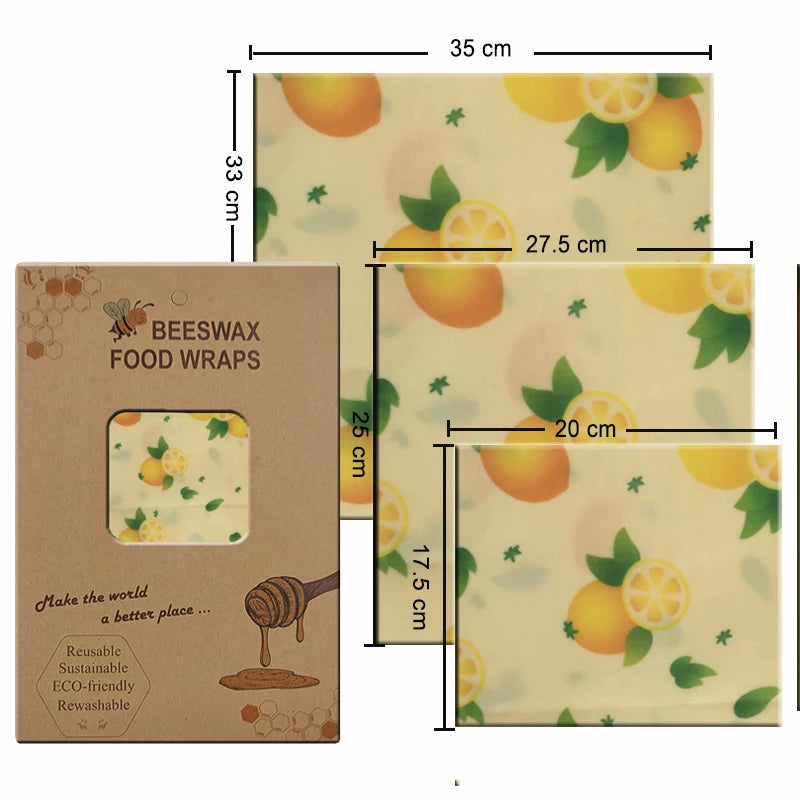 EcoNest Kitchen Eco-Friendly Reusable Beeswax Food Wraps