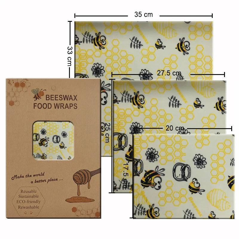 EcoNest Kitchen Eco-Friendly Reusable Beeswax Food Wraps