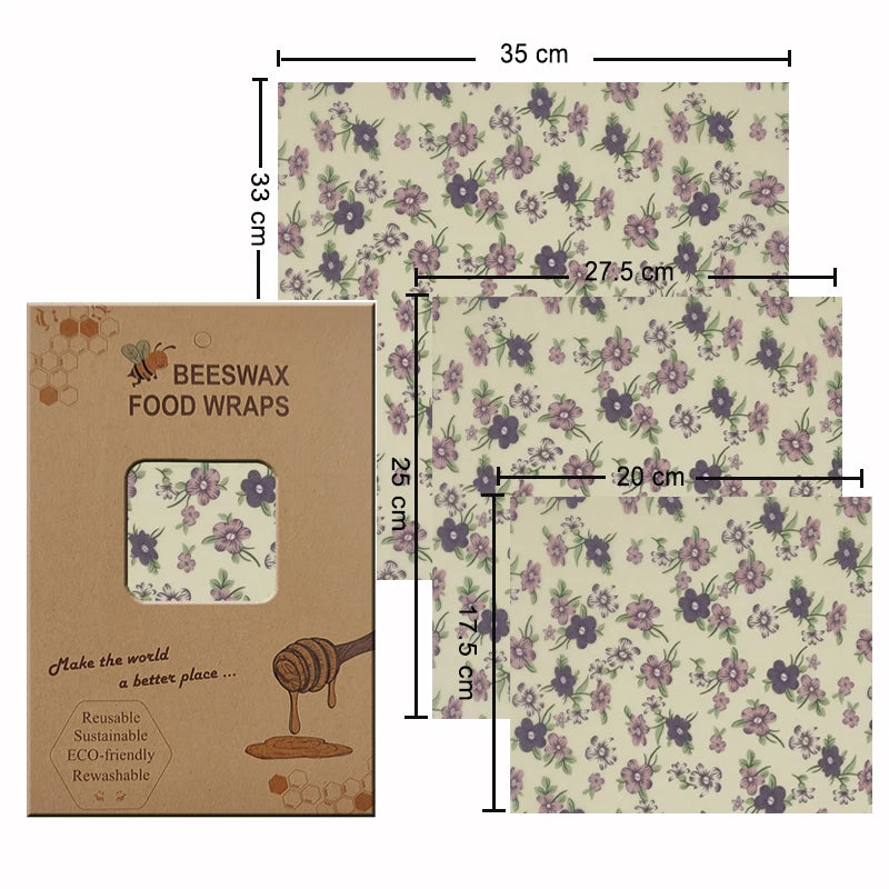 EcoNest Kitchen Eco-Friendly Reusable Beeswax Food Wraps