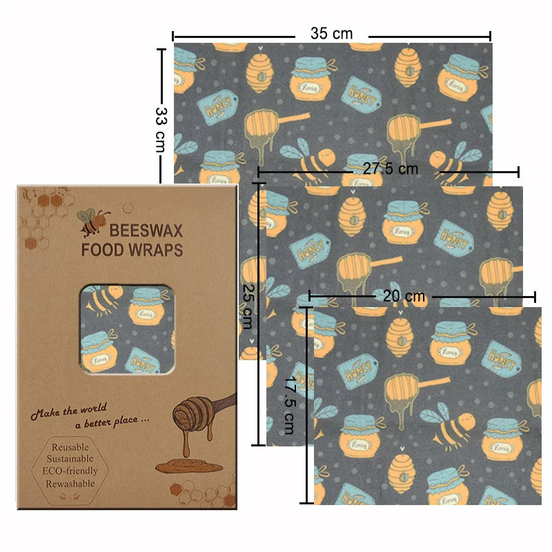 EcoNest Kitchen Eco-Friendly Reusable Beeswax Food Wraps