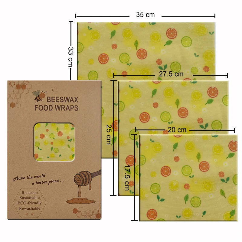 EcoNest Kitchen Eco-Friendly Reusable Beeswax Food Wraps