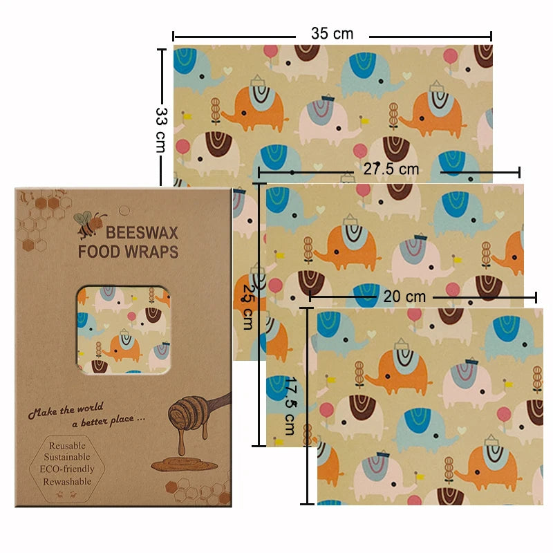 EcoNest Kitchen Eco-Friendly Reusable Beeswax Food Wraps