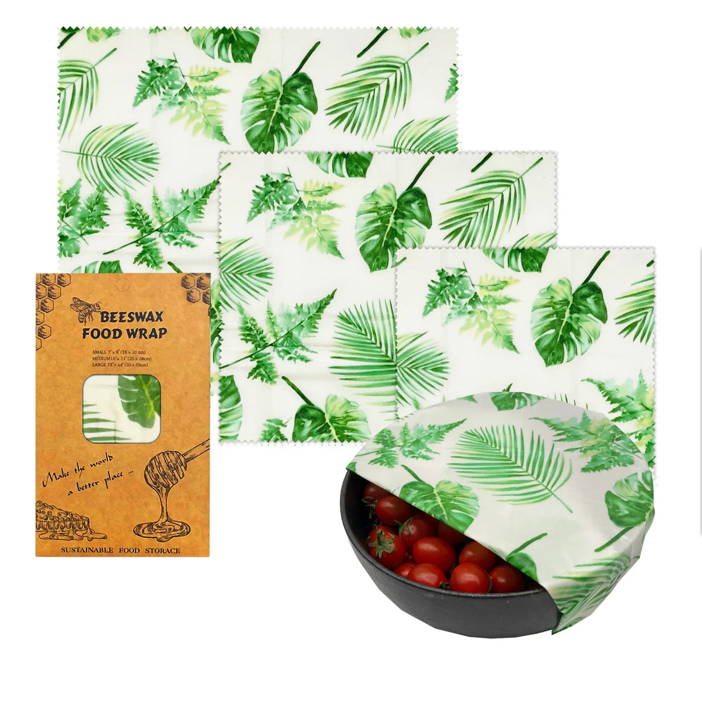 EcoNest Kitchen Eco-Friendly Reusable Beeswax Food Wraps