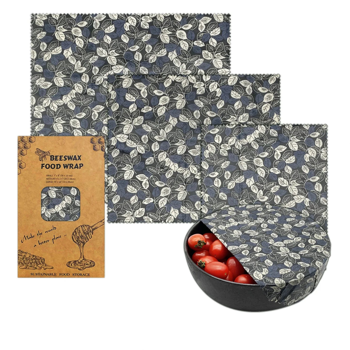 EcoNest Kitchen Eco-Friendly Reusable Beeswax Food Wraps