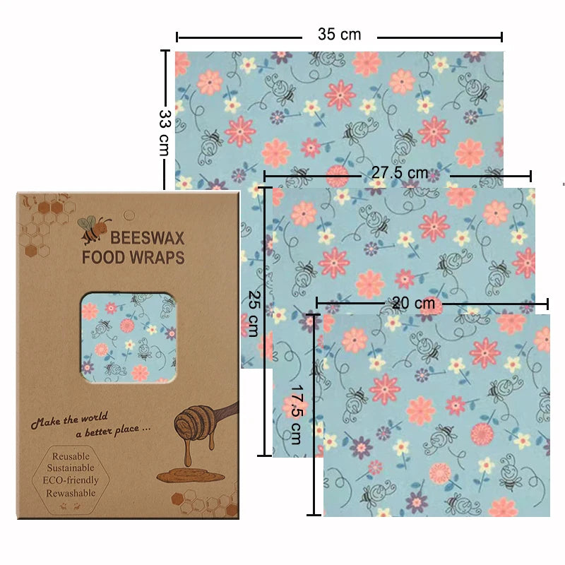 EcoNest Kitchen Eco-Friendly Reusable Beeswax Food Wraps