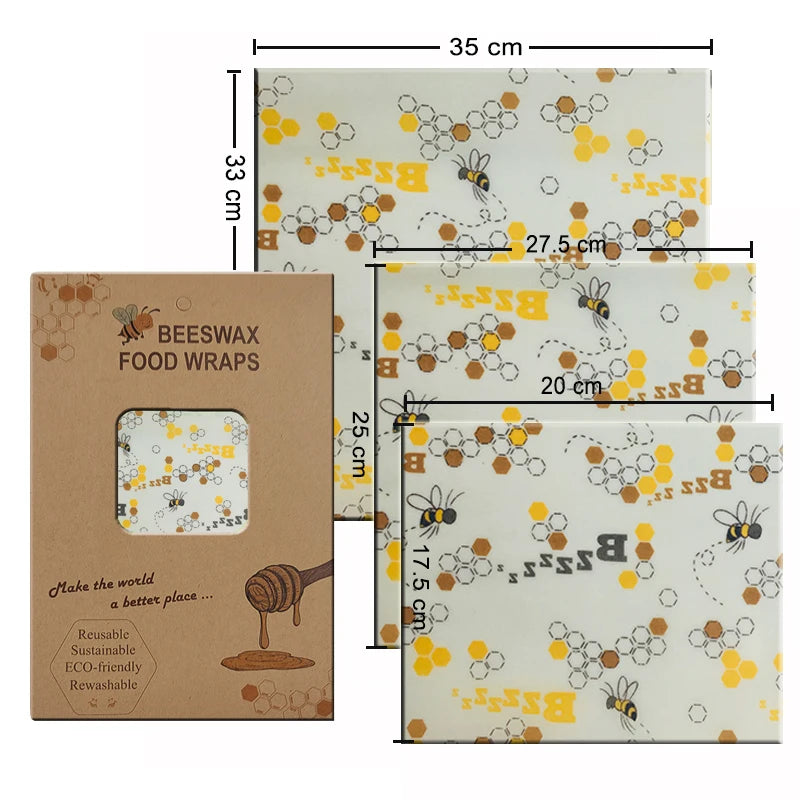 EcoNest Kitchen Eco-Friendly Reusable Beeswax Food Wraps