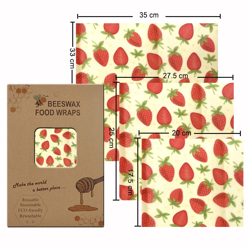 EcoNest Kitchen Eco-Friendly Reusable Beeswax Food Wraps