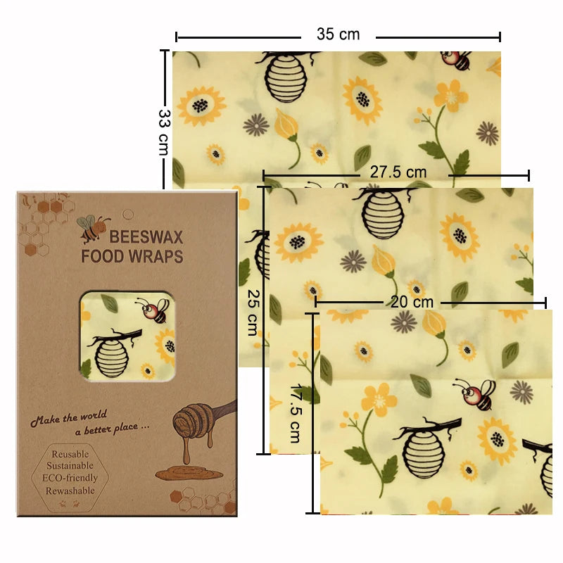 EcoNest Kitchen Eco-Friendly Reusable Beeswax Food Wraps