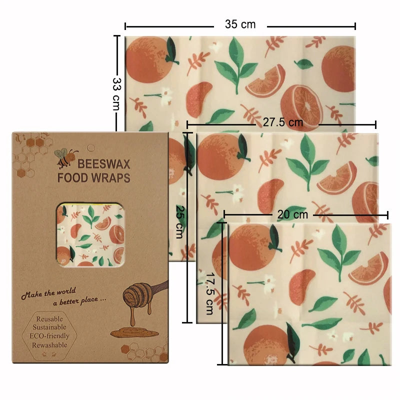 EcoNest Kitchen Eco-Friendly Reusable Beeswax Food Wraps