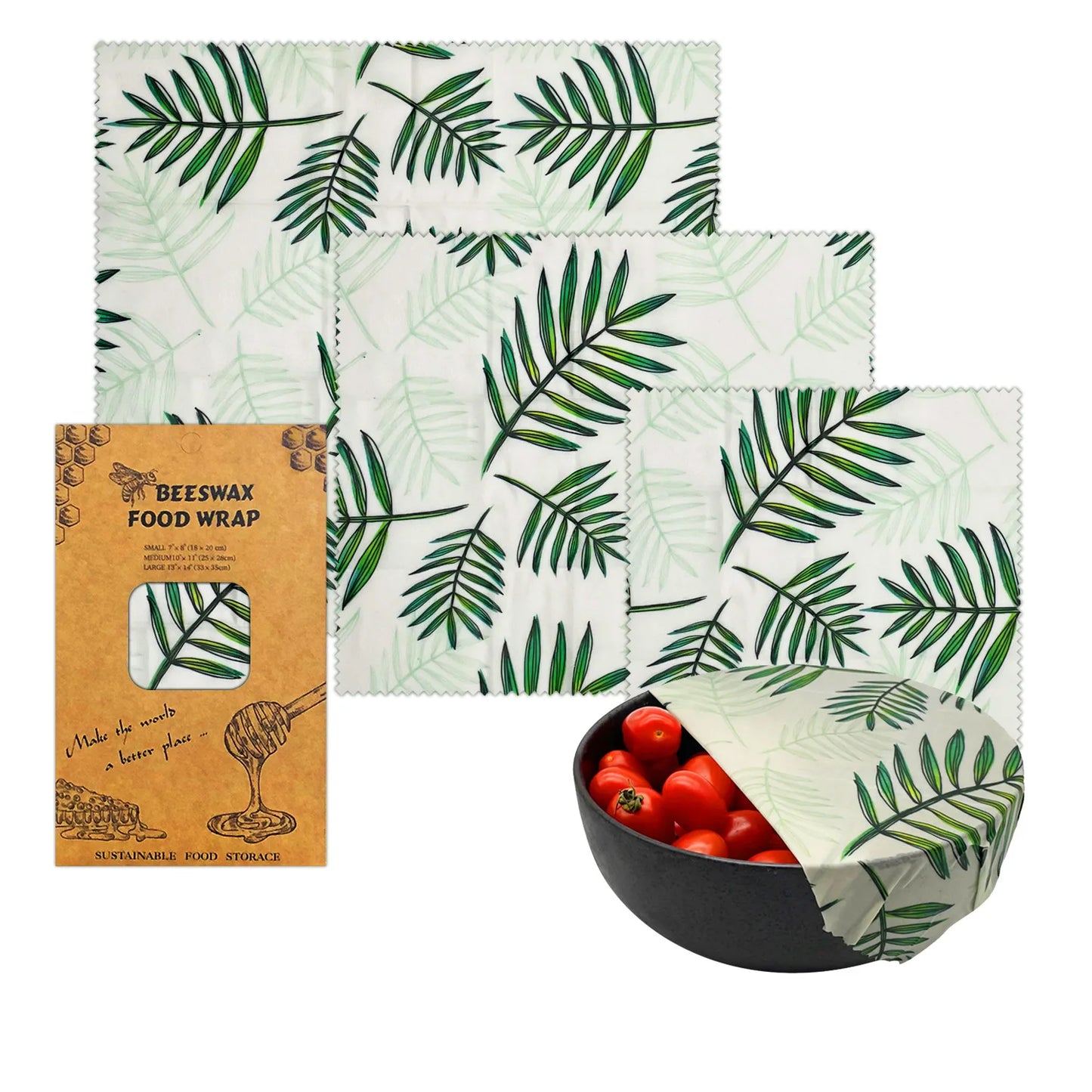 EcoNest Kitchen Eco-Friendly Reusable Beeswax Food Wraps