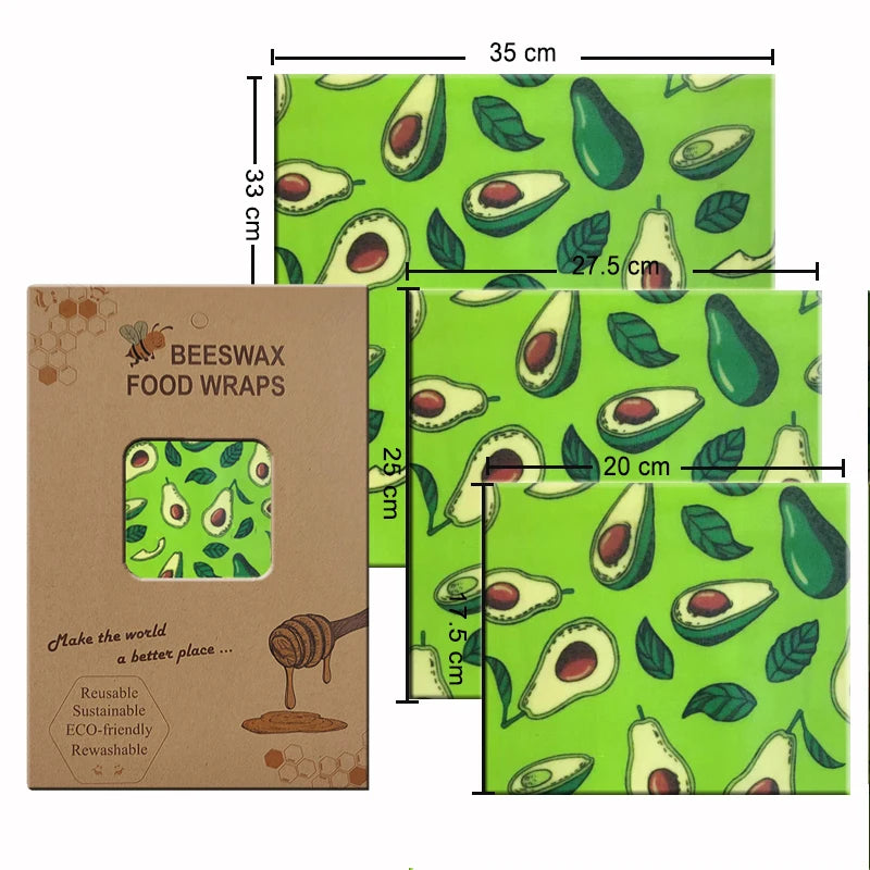 EcoNest Kitchen Eco-Friendly Reusable Beeswax Food Wraps