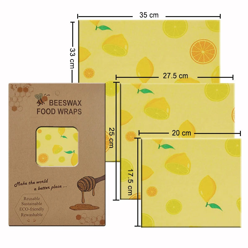 EcoNest Kitchen Eco-Friendly Reusable Beeswax Food Wraps