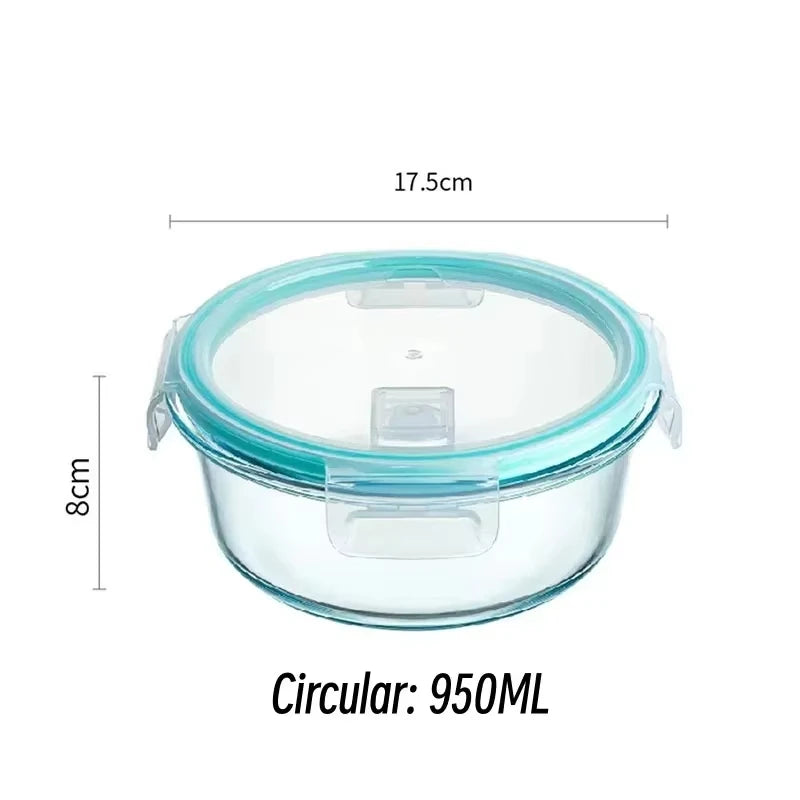 EcoNest Kitchen glass meal prep container with locking lid