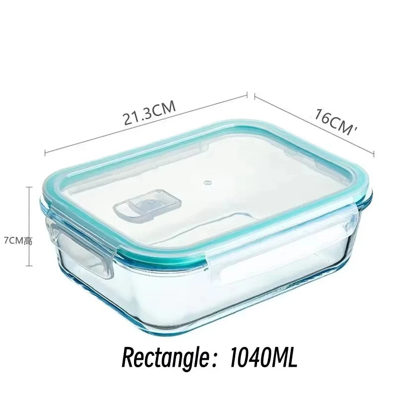 EcoNest Kitchen glass meal prep container with locking lid