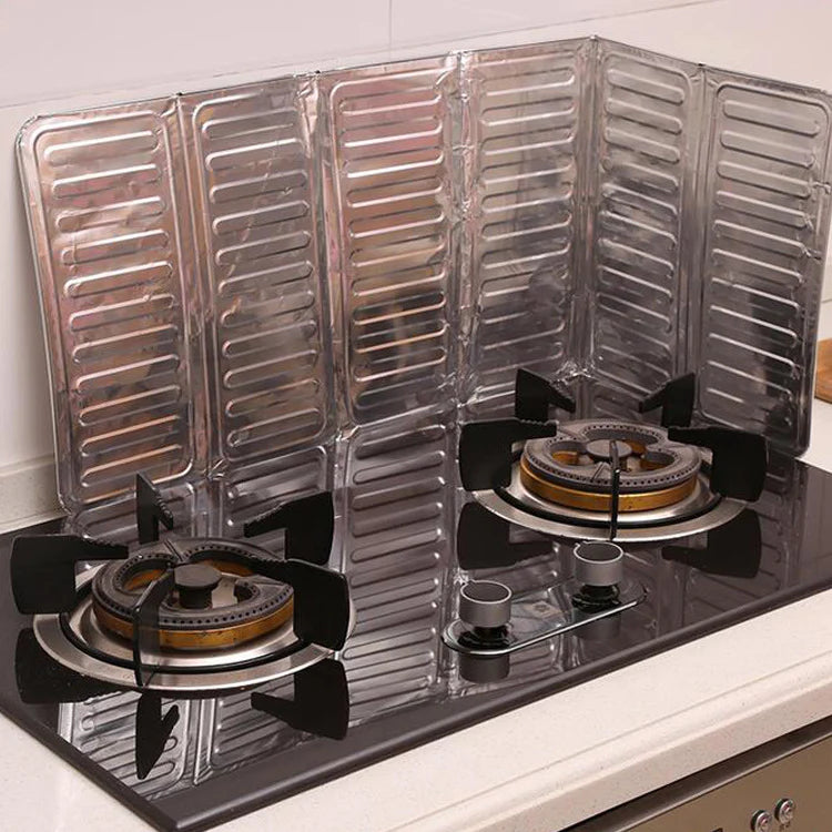 EcoNest Kitchen Insulation Splash Baffle made from aluminum foil to prevent cooking oil splashes.