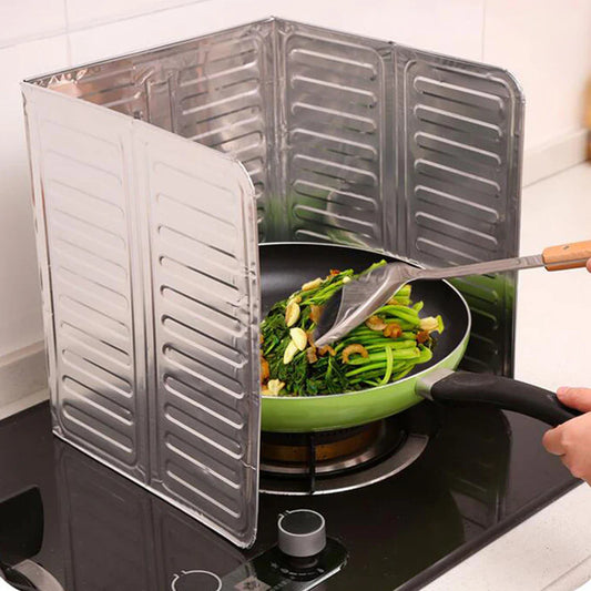 EcoNest Kitchen Insulation Splash Baffle made from aluminum foil to prevent cooking oil splashes.