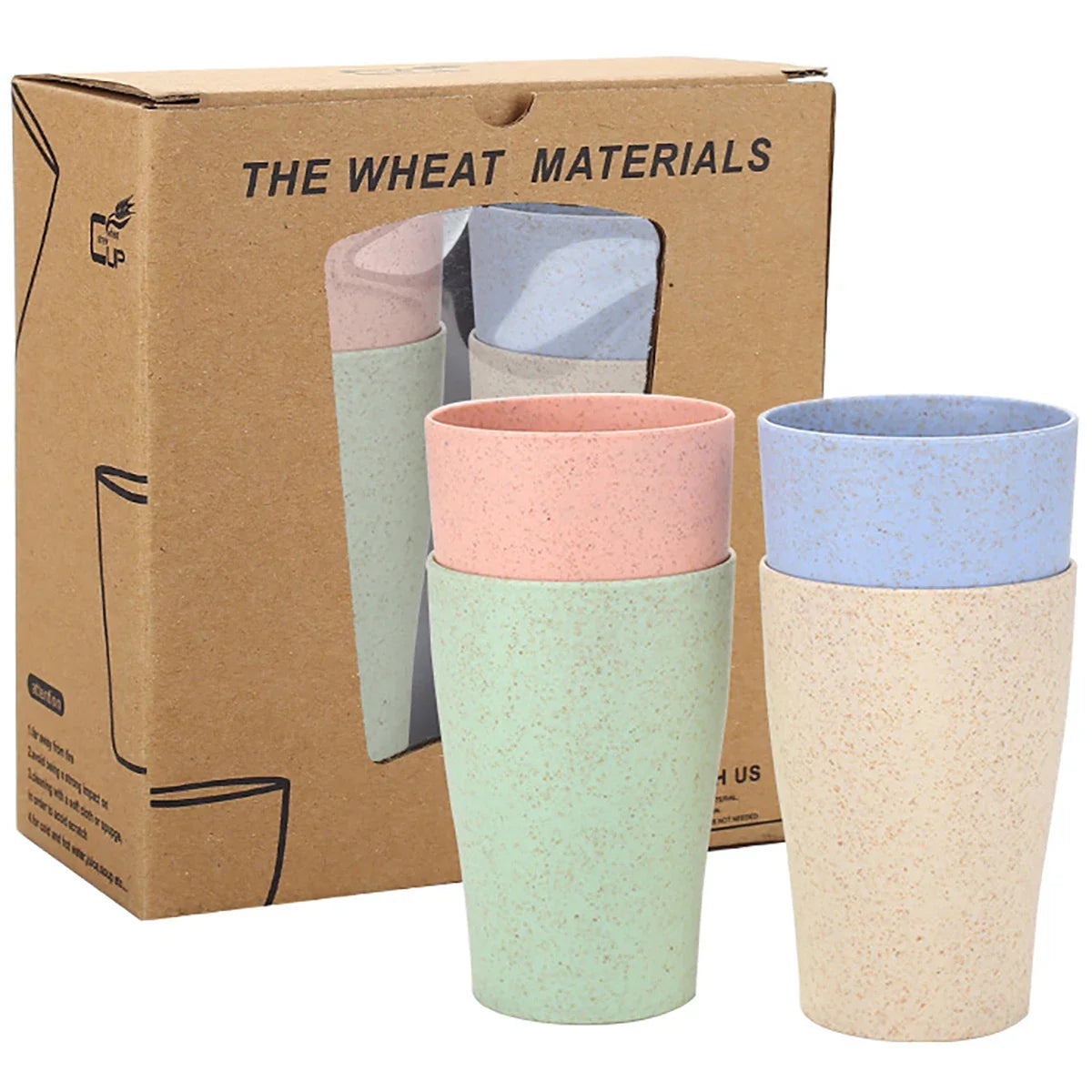 EcoNest Kitchen Eco-Friendly Wheat Straw Children's Dinnerware Set with Utensils for Home and Camping