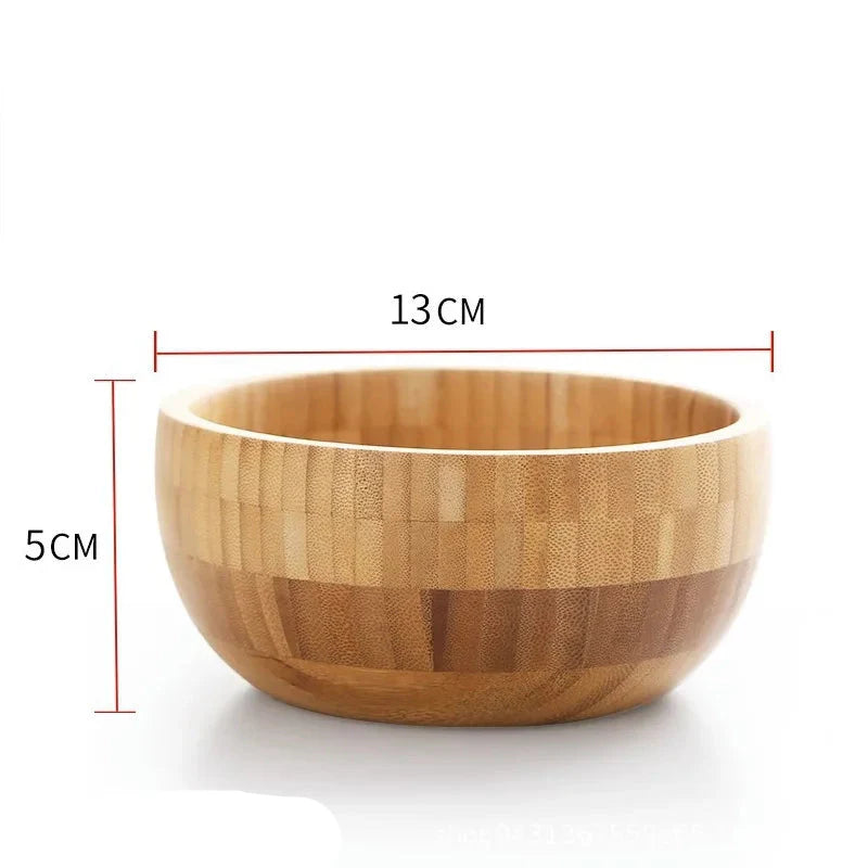 EcoNest Kitchen Large Natural Bamboo Salad and Noodle Mixing Bowl, eco-friendly and chemical-free
