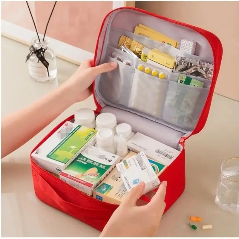  Eco Nest Kitchen's Large Capacity Medicine Bag. This portable home and travel medical storage solution features durable Oxford material, ensuring safety for your essential supplies. 