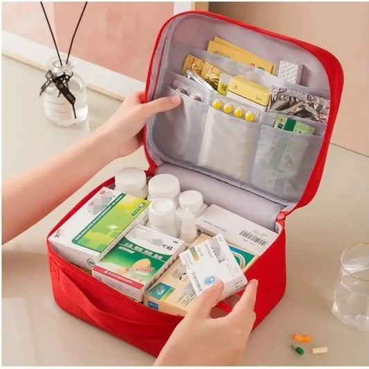  Eco Nest Kitchen's Large Capacity Medicine Bag. This portable home and travel medical storage solution features durable Oxford material, ensuring safety for your essential supplies. 