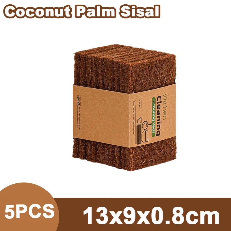 A set of EcoNest Kitchen Sisal Microfiber Sponges in packaging, showcasing the natural fiber texture, ideal for eco-friendly dishwashing and cleaning.