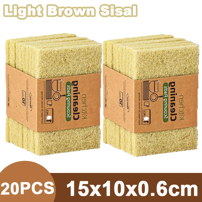 A set of EcoNest Kitchen Sisal Microfiber Sponges in packaging, showcasing the natural fiber texture, ideal for eco-friendly dishwashing and cleaning.