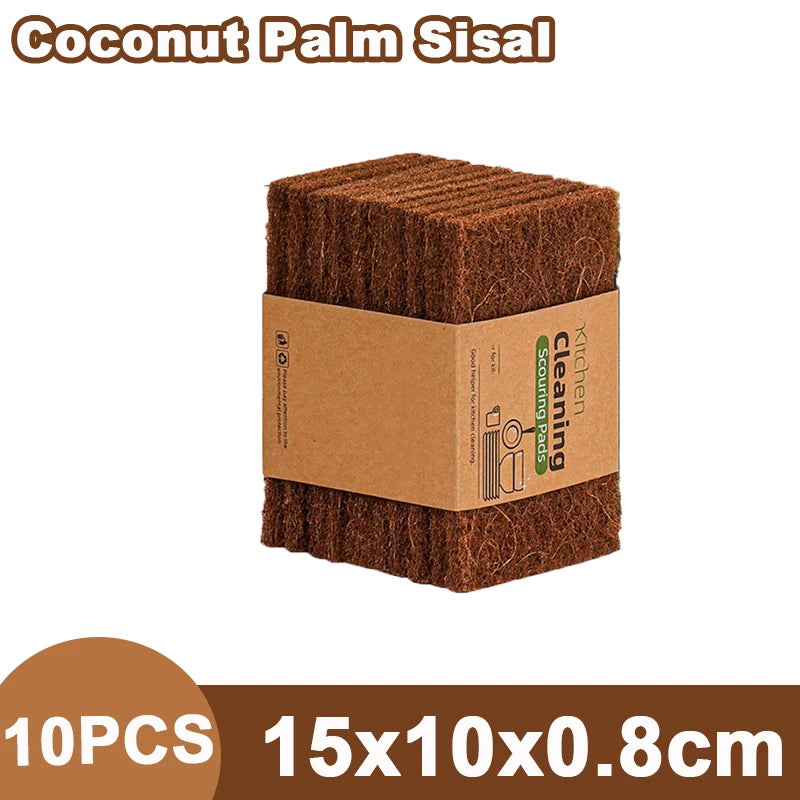 A set of EcoNest Kitchen Sisal Microfiber Sponges in packaging, showcasing the natural fiber texture, ideal for eco-friendly dishwashing and cleaning.