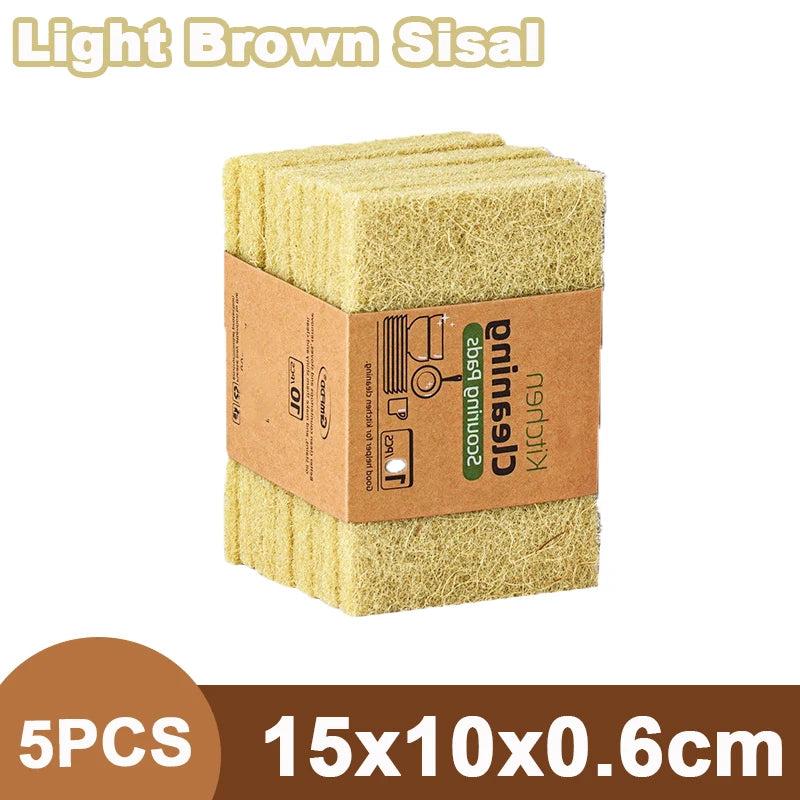 A set of EcoNest Kitchen Sisal Microfiber Sponges in packaging, showcasing the natural fiber texture, ideal for eco-friendly dishwashing and cleaning.
