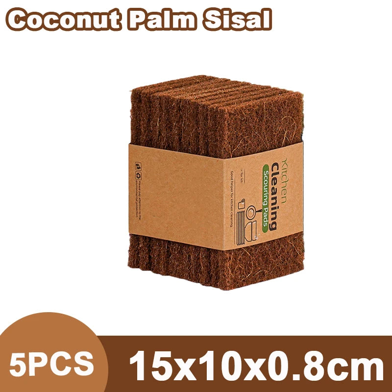A set of EcoNest Kitchen Sisal Microfiber Sponges in packaging, showcasing the natural fiber texture, ideal for eco-friendly dishwashing and cleaning.