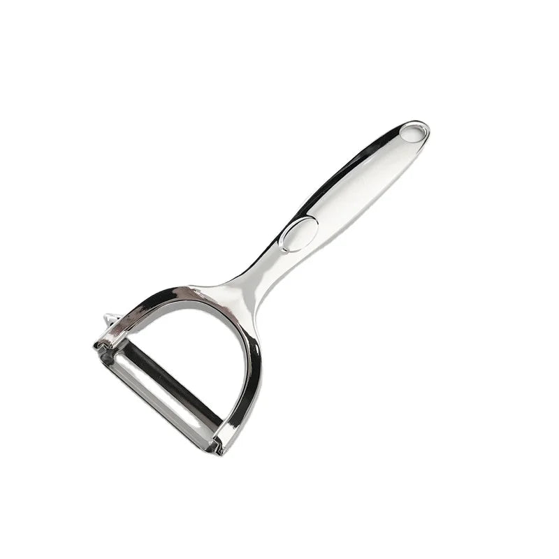 Metallic kitchen tool on a white background