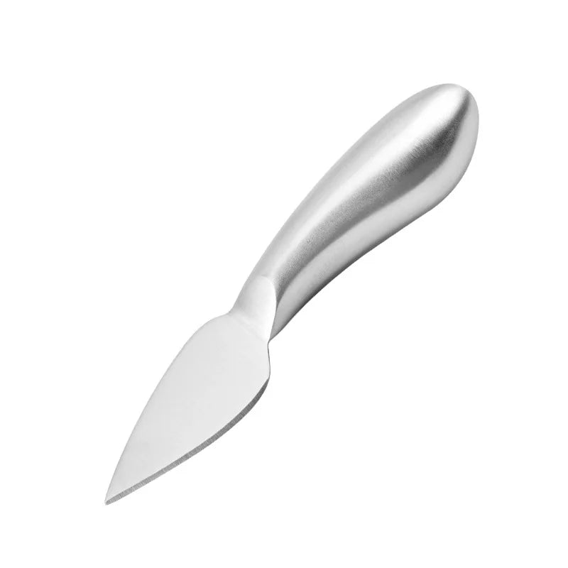 Metallic spoon on a white background