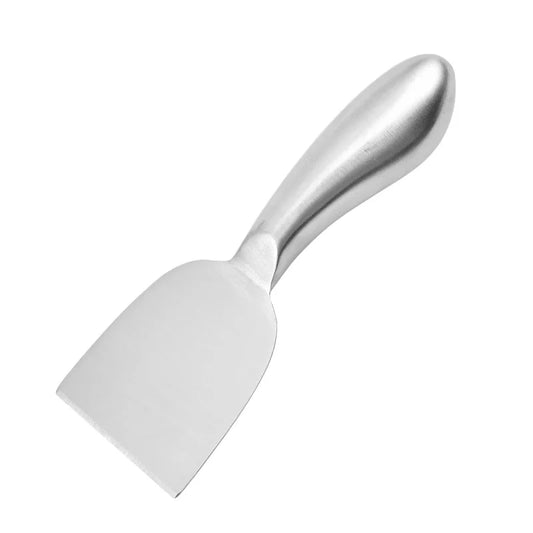 Metal spatula on a white background